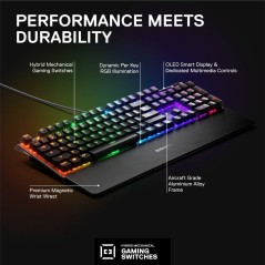 SteelSeries Apex 5 Hybrid Mechanical RGB Keyboard - Ultimate Gaming Performance with Customizable Illumination (5707119039123)